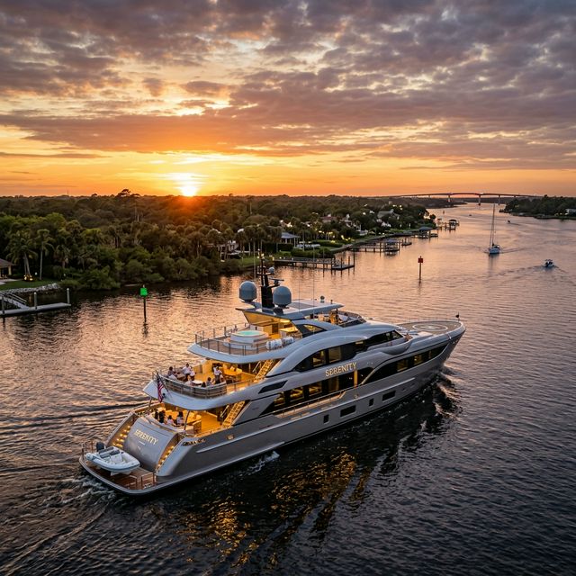 Boating on the Intracoastal Waterway in Northeast Florida