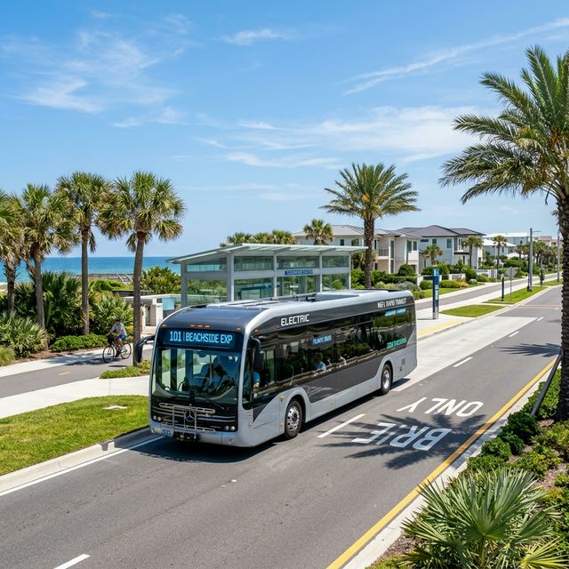 Modern Public Transit Bus